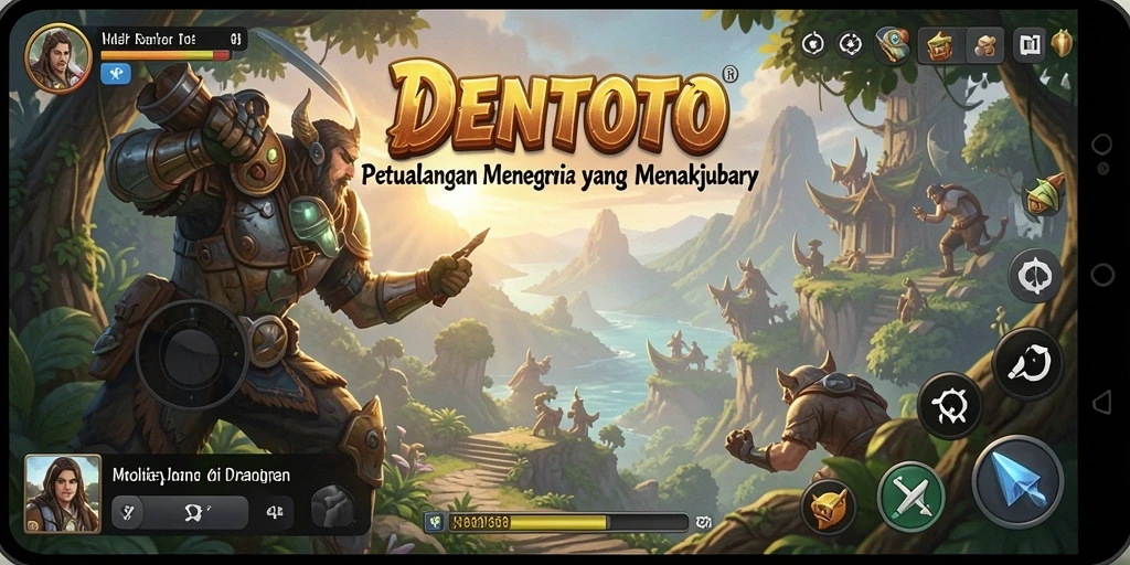 Screenshot DENTOTO menampilkan aksi mendebarkan dalam petualangan.