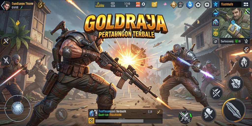 Tangkapan layar dari gameplay Battle Royale GOLDRAJA yang mendebarkan.