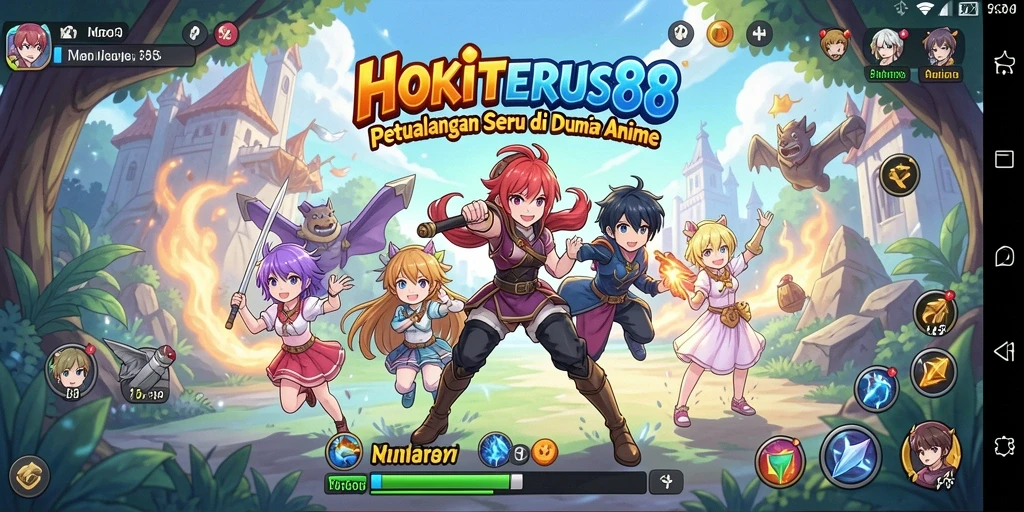 Tampilan menarik dari gameplay HOKITERUS88 dengan karakter anime.