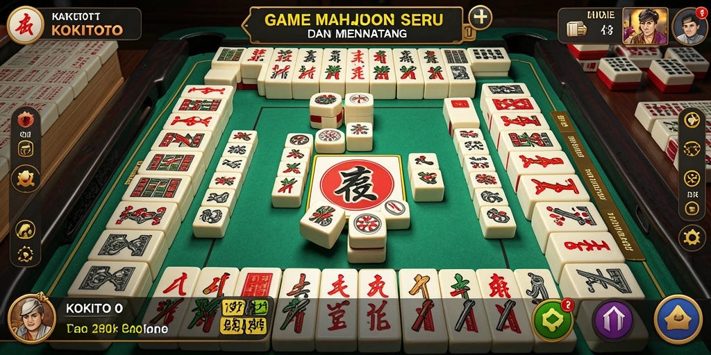 Screenshot gameplay KOKITOTO dengan tampilan ubin Mahjong yang menarik.