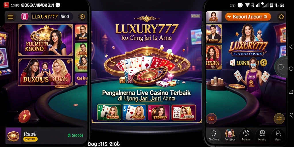 Tampilan gameplay Live Casino yang mendebarkan di LUXURY777.