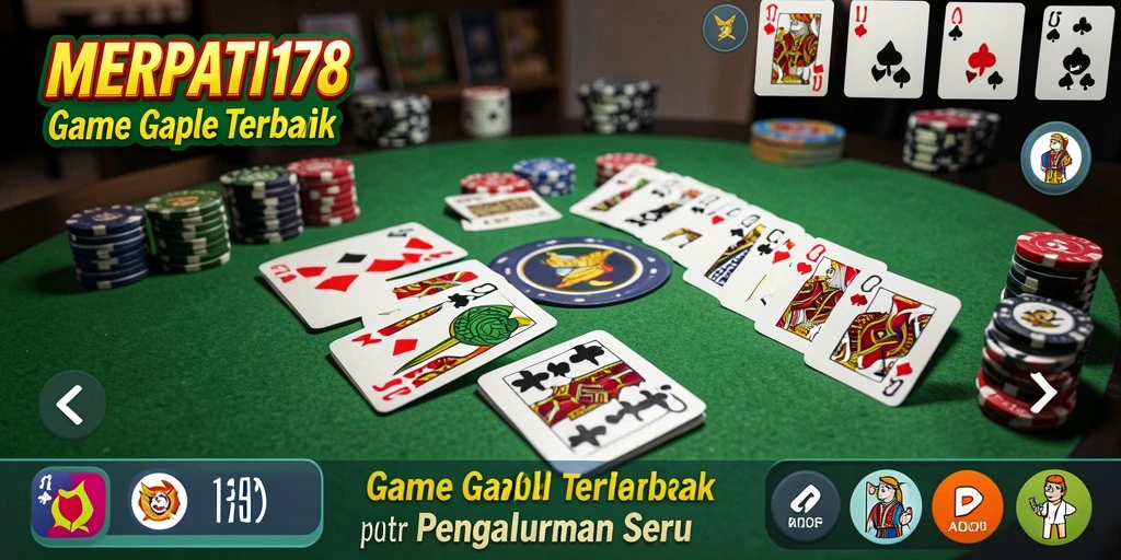 Tampilan gameplay Gaple seru di MERPATI178 dengan antarmuka yang menarik.