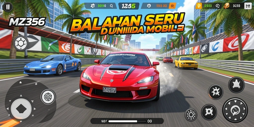 Gameplay balapan seru di MZ356 dengan grafis menawan.