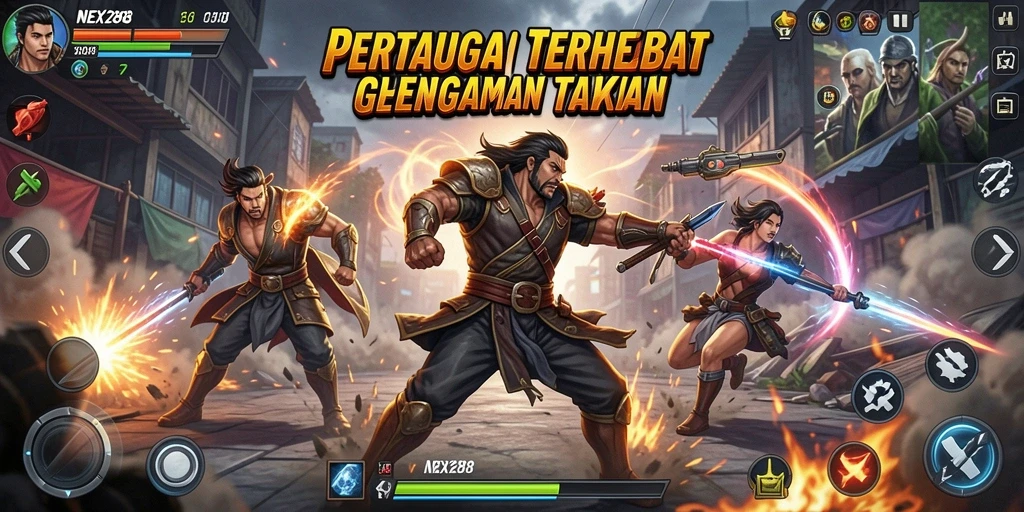 Tangkapan layar aksi pertarungan epik di NEX288.