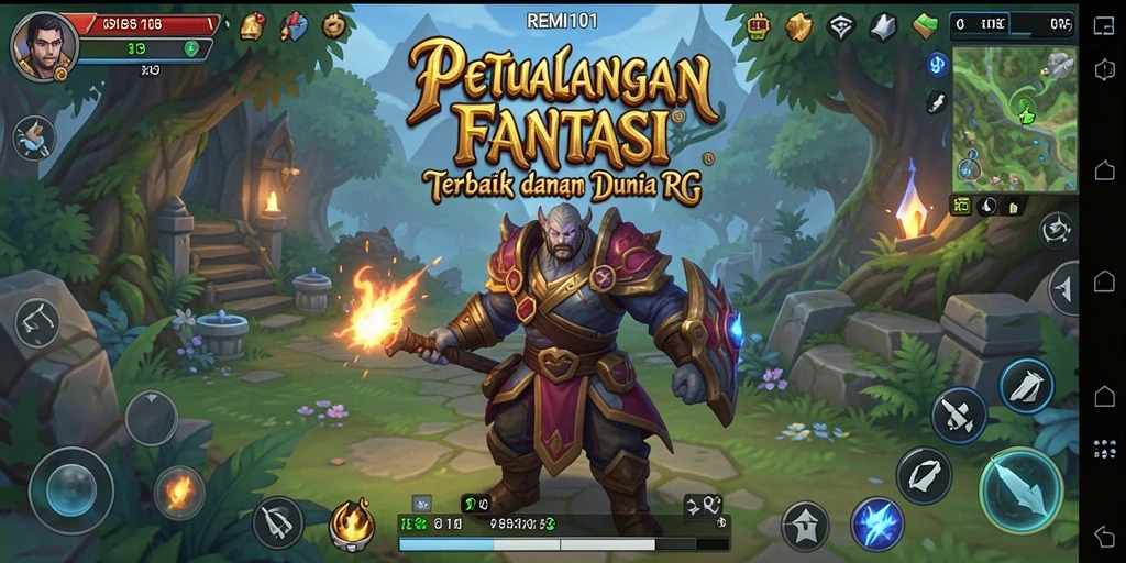 Tampilan gameplay seru dan menawan dari REMI101 dengan karakter unik.