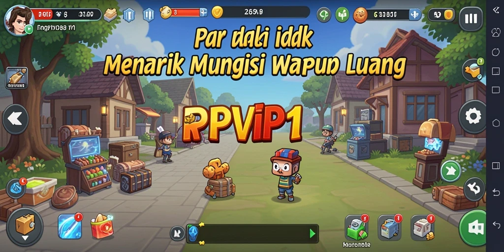 Gameplay RPVIP1 yang seru dengan karakter dan upgrade menarik.