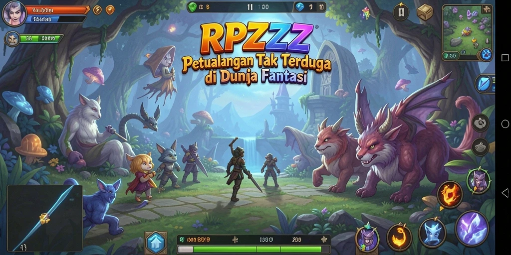 Screenshot utama RPZZZ menampilkan aksi seru dalam petualangan.