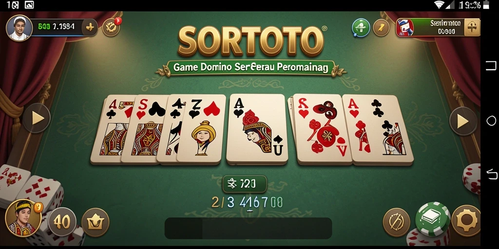 Tampilan gameplay SORTOTO yang menegangkan dan seru dalam permainan Domino.