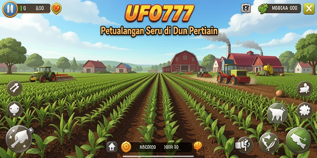 Tangkapan layar gameplay UFO777 memperlihatkan aktiviti bertani yang menarik.
